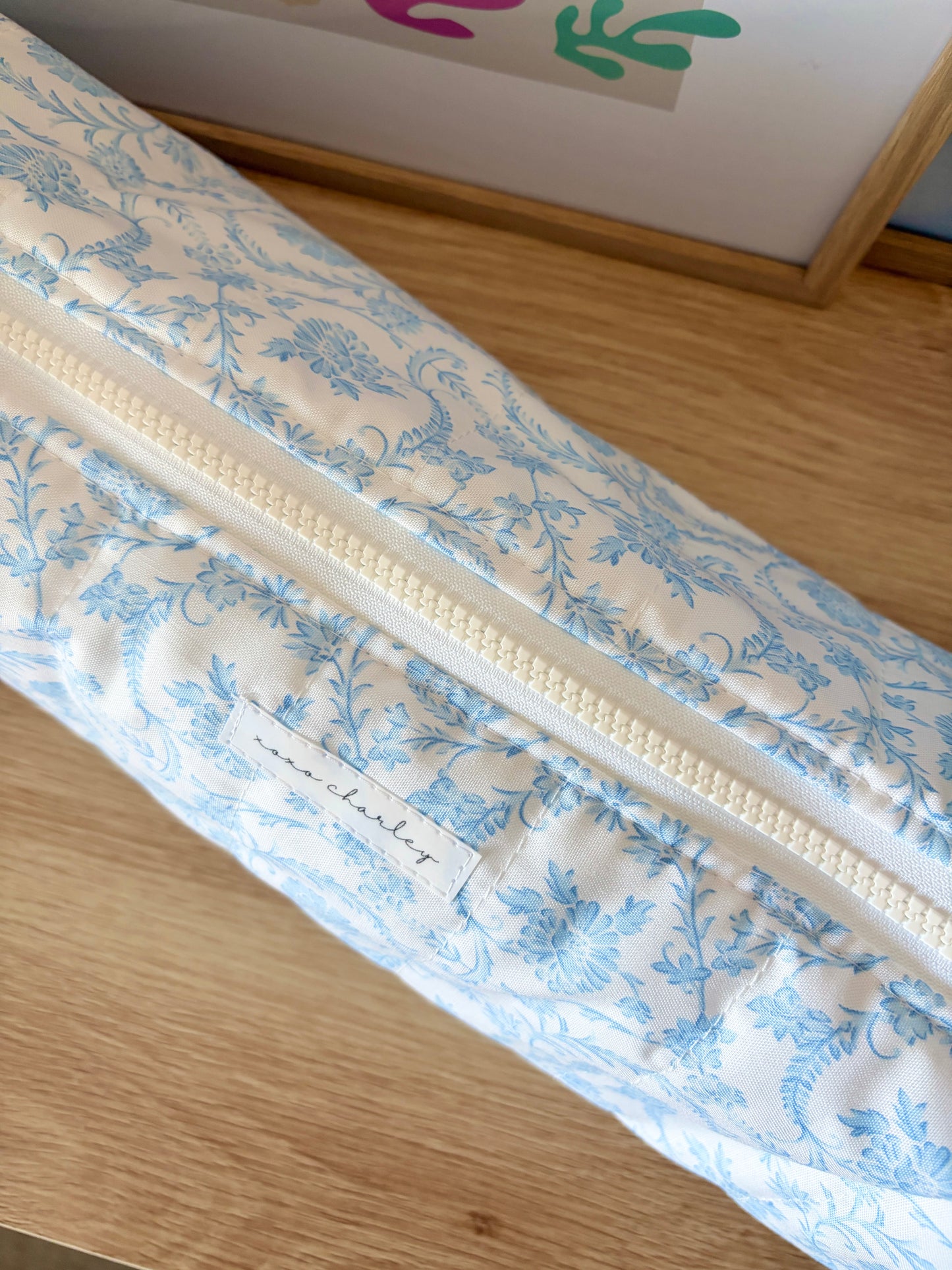 Vintage Blue Large Hair Tools Bag
