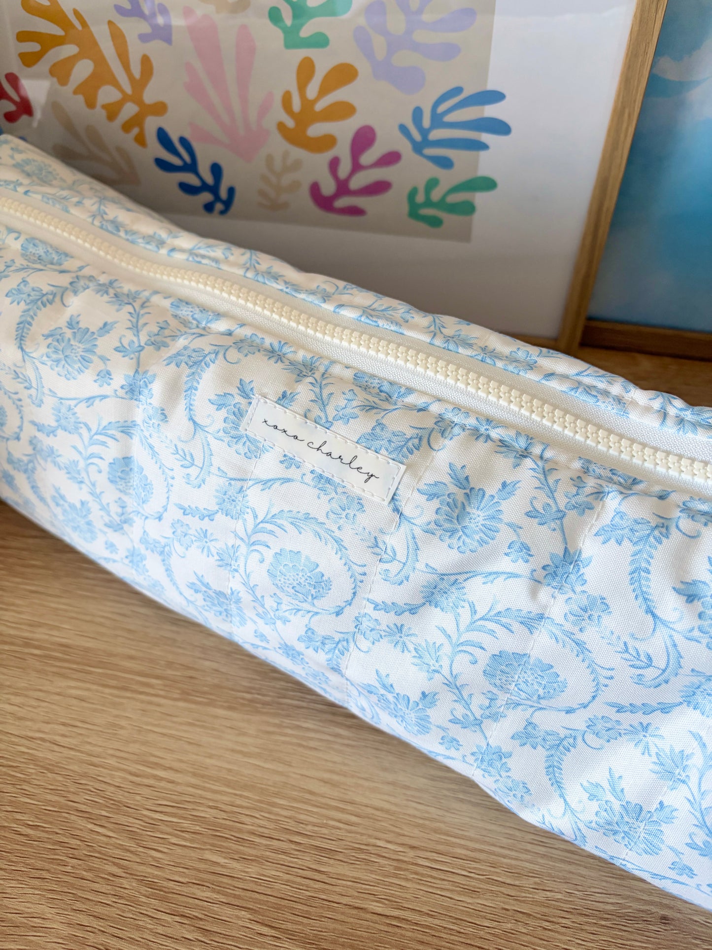Vintage Blue Large Hair Tools Bag