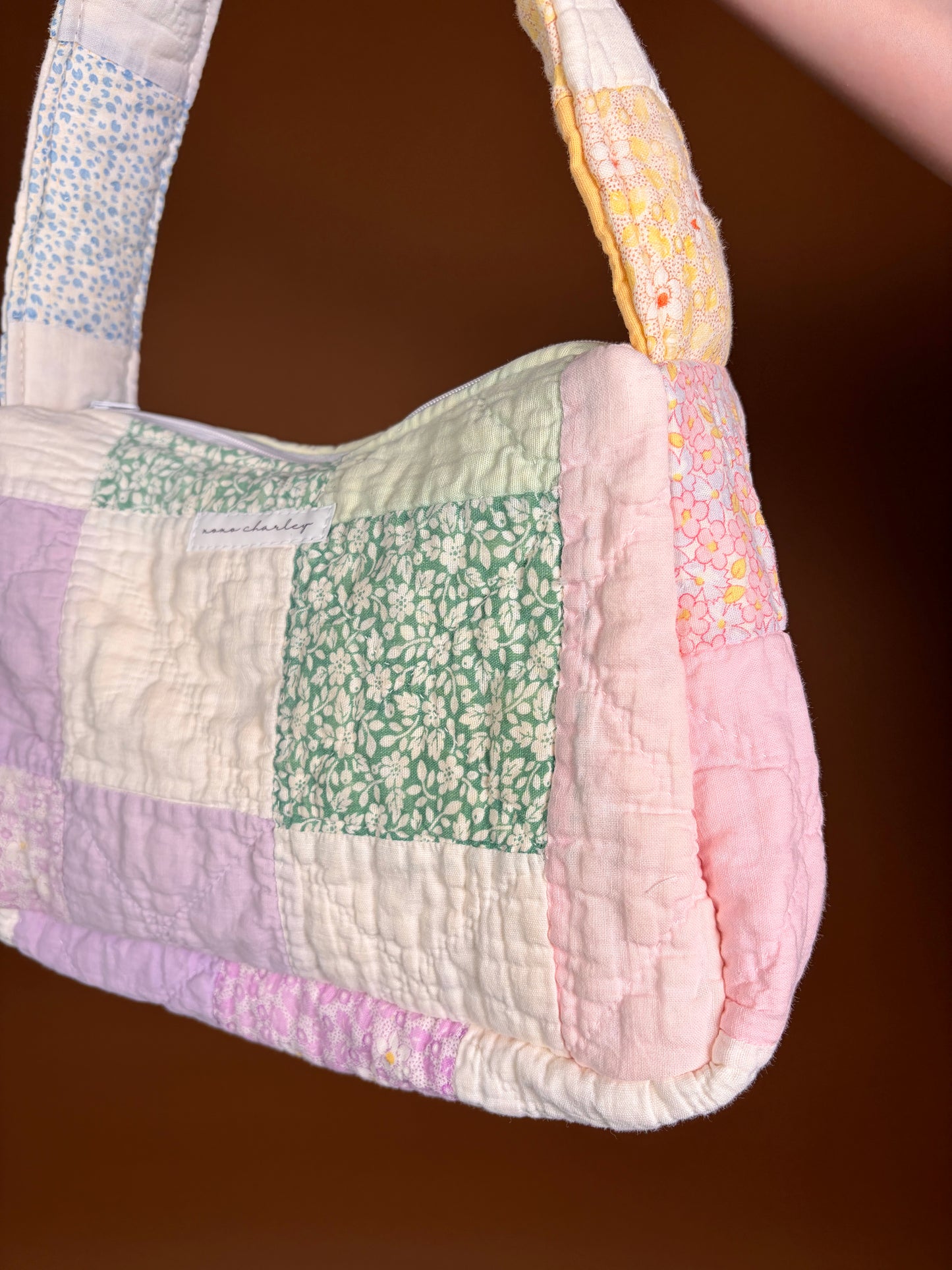 Purple & Green Upcycled Shoulder Bag *limited-edition*