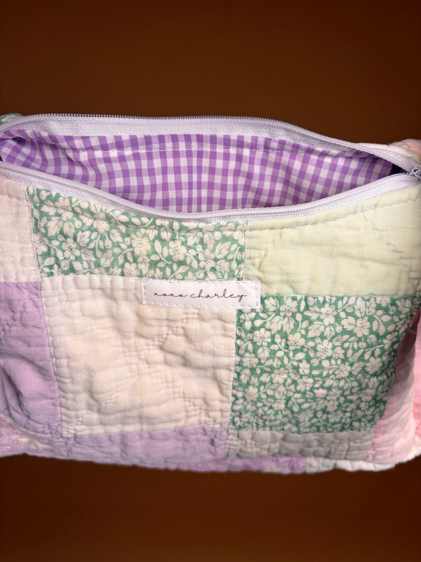 Purple & Green Upcycled Shoulder Bag *limited-edition*