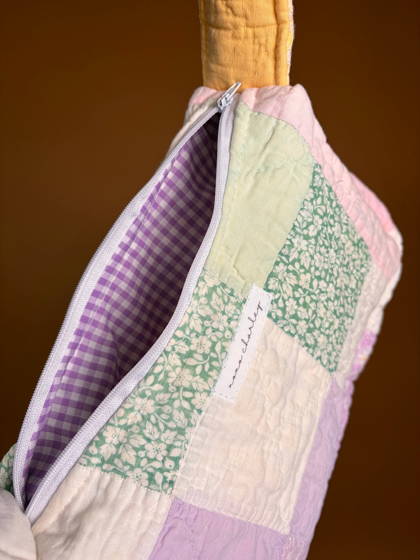 Purple & Green Upcycled Shoulder Bag *limited-edition*