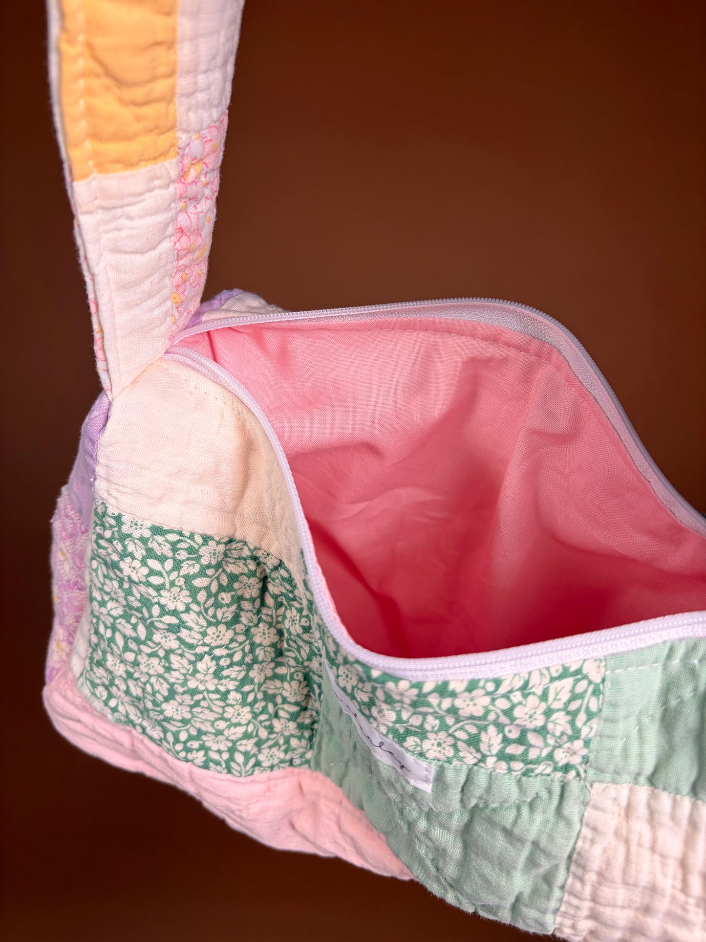 Purple & Ivory Upcycled Shoulder Bag *limited-edition*