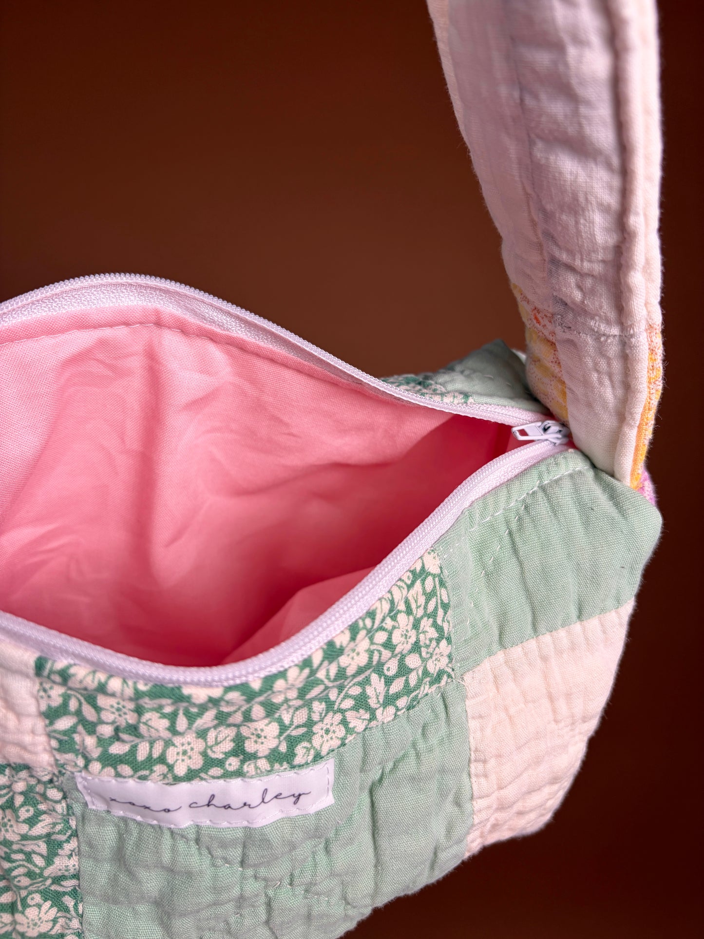 Purple & Ivory Upcycled Shoulder Bag *limited-edition*