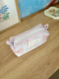 Large Pink Bow Colorblock Bag - Pink/Purple Gingham