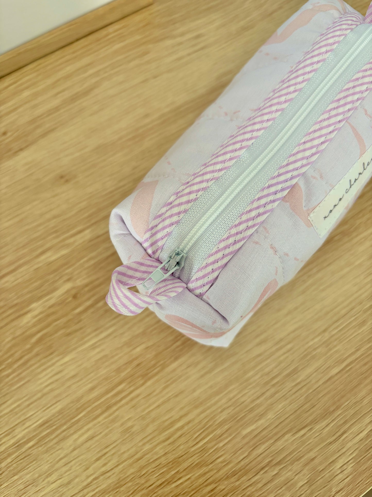 Large Pink Bow Colorblock Bag - Pink/Purple Gingham