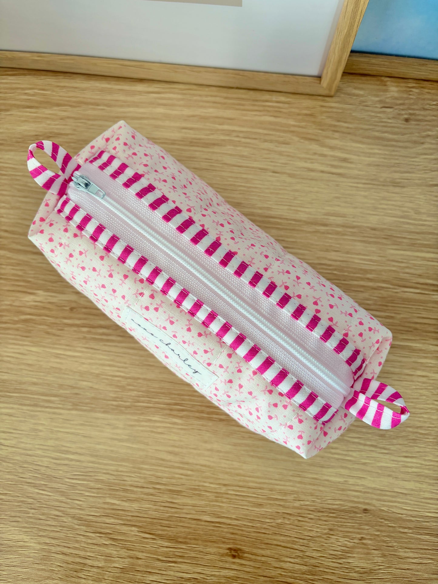 Tiny Pink Hearts Colorblock Bag - Pink/Pink Gingham