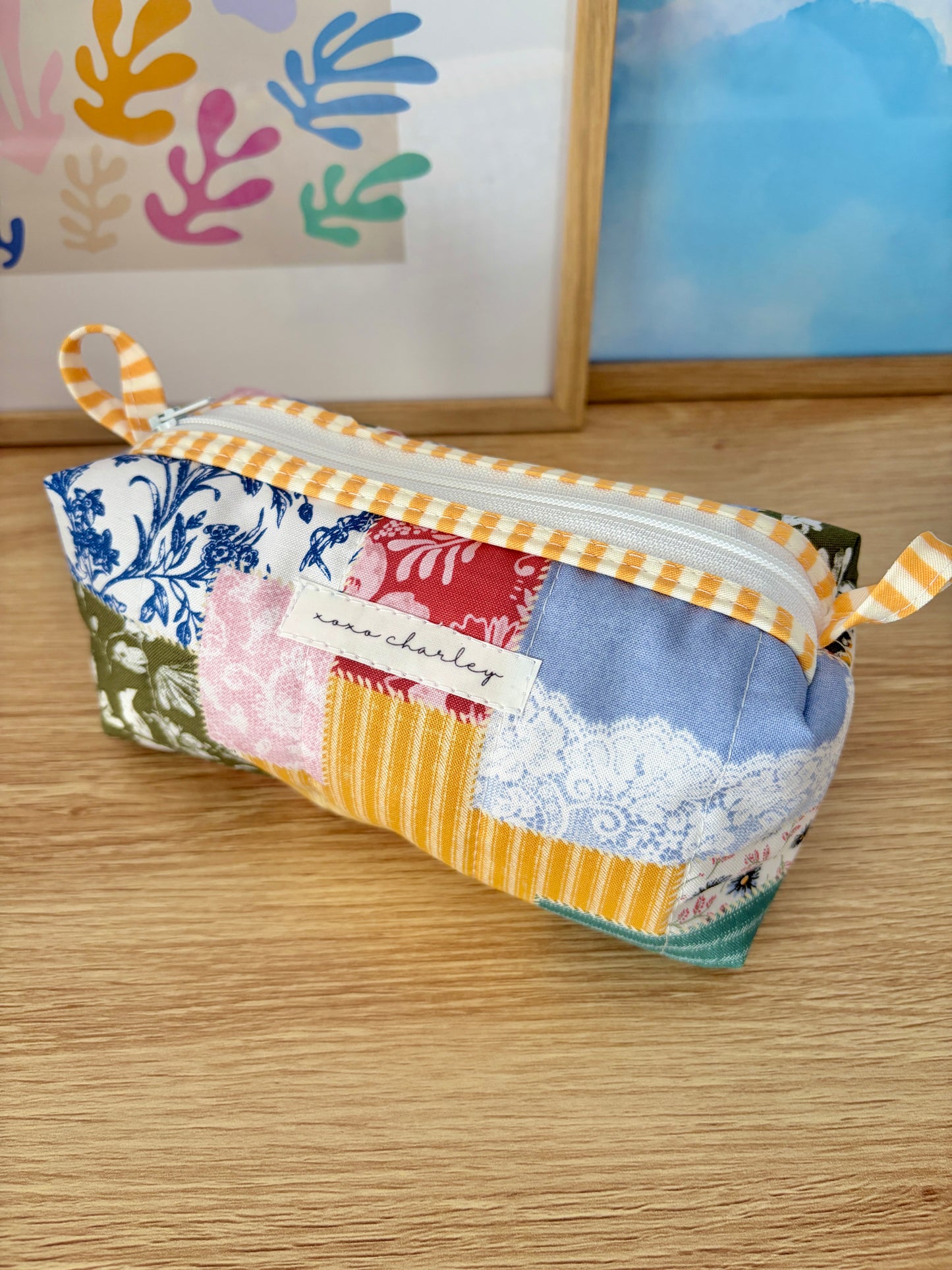 Colorful Picnic Colorblock Bag - Yellow/White