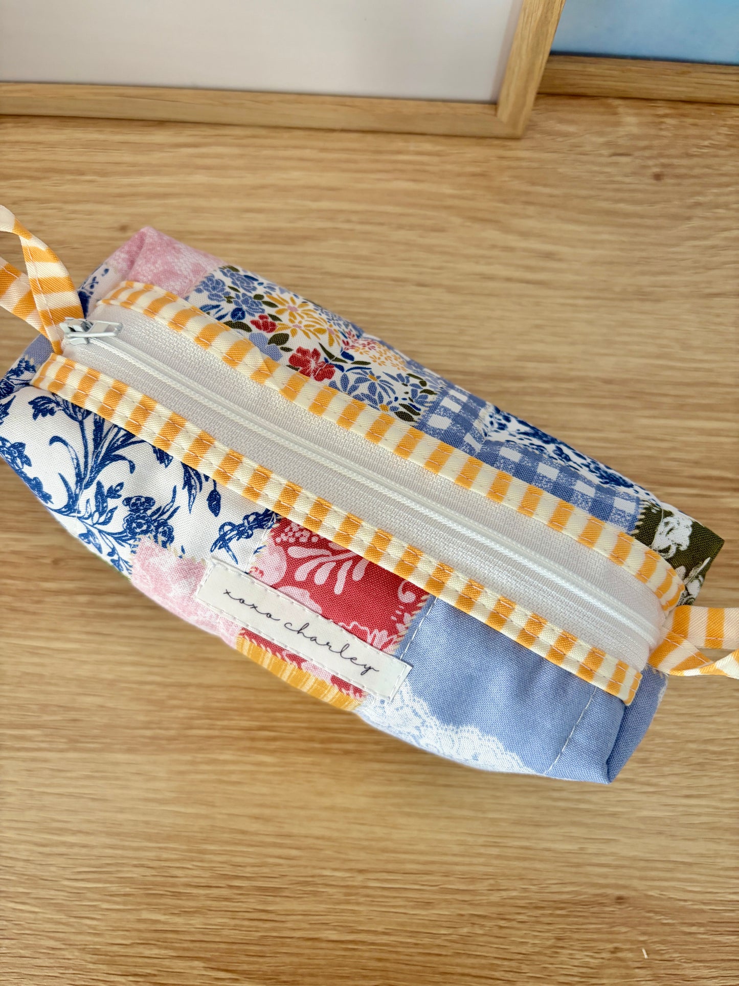 Colorful Picnic Colorblock Bag - Yellow/White