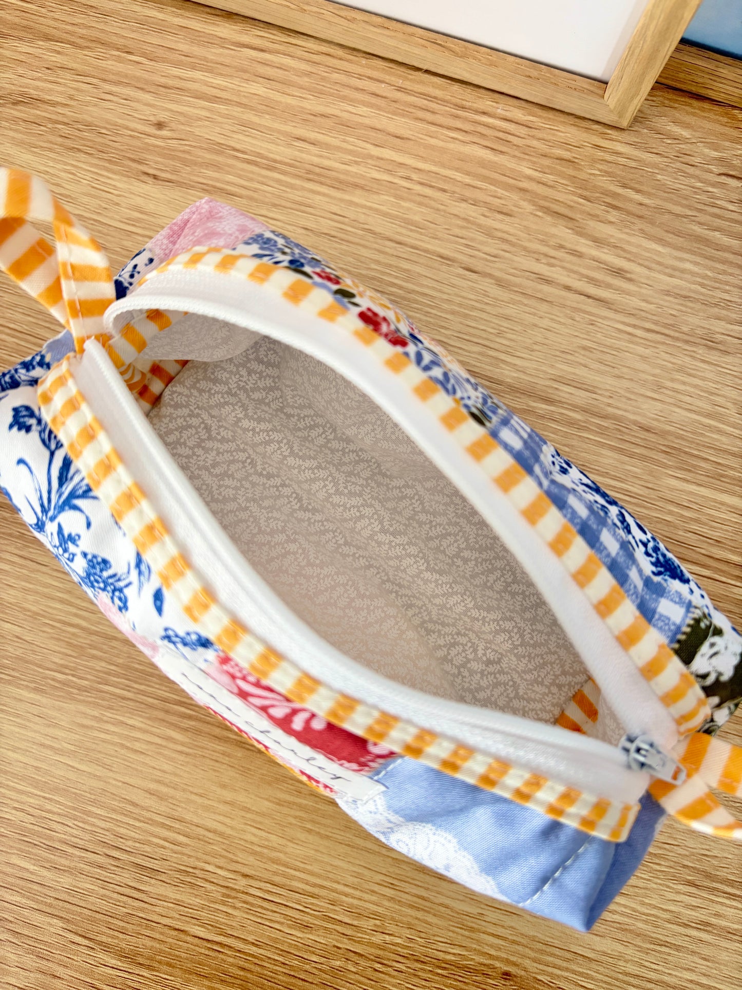 Colorful Picnic Colorblock Bag - Yellow/White