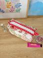 Rosette Colorblock Bag - Red Dots/Red Gingham