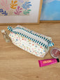 Mini Colorful Flowers Colorblock Bag - Blue/White