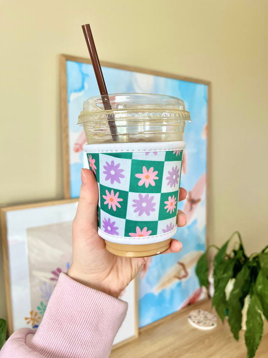 Small Checkered Cup Sleeve