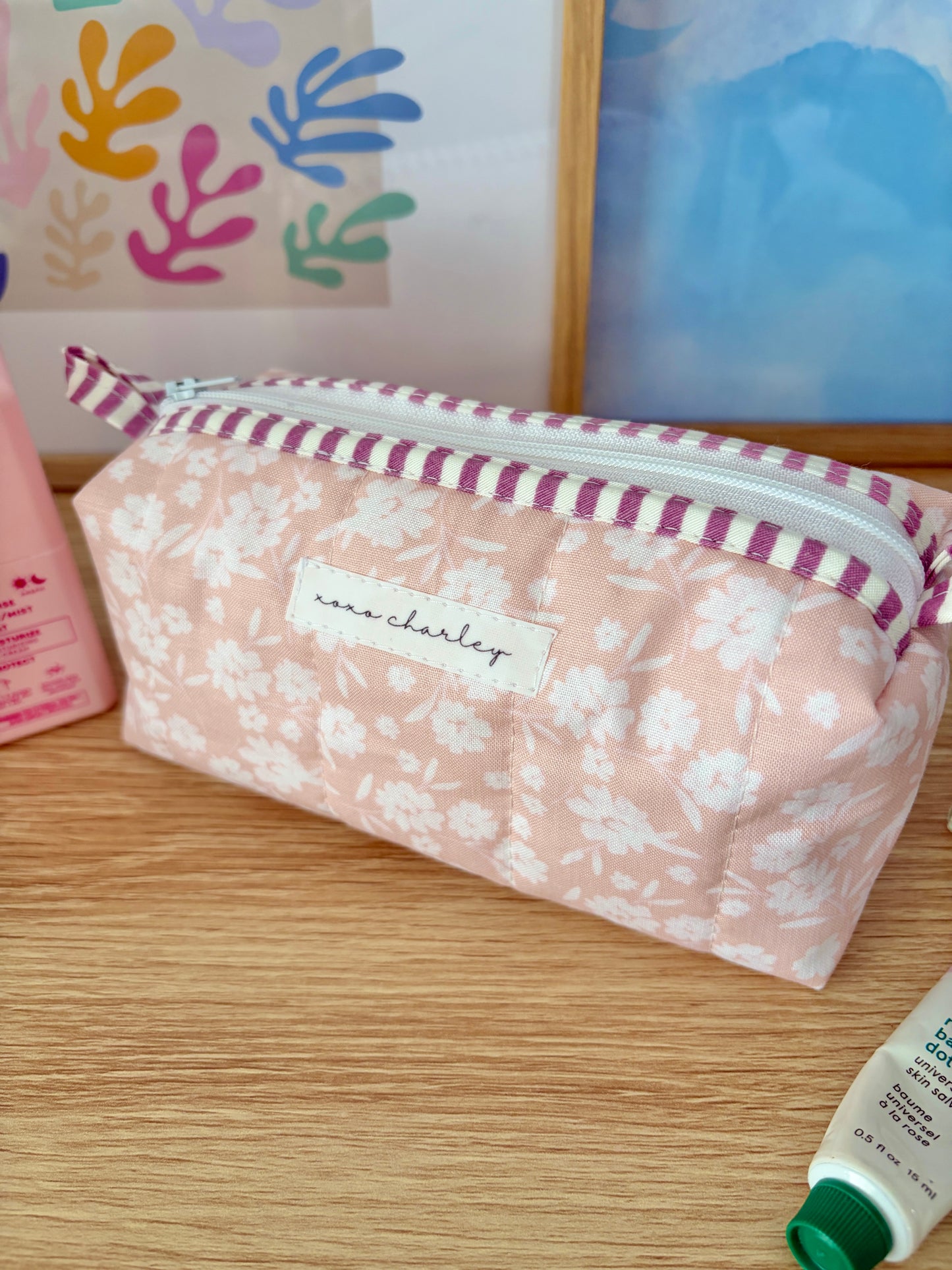 Floral Ballerina Colorblock Bag - Purple/Ditsy Picnic