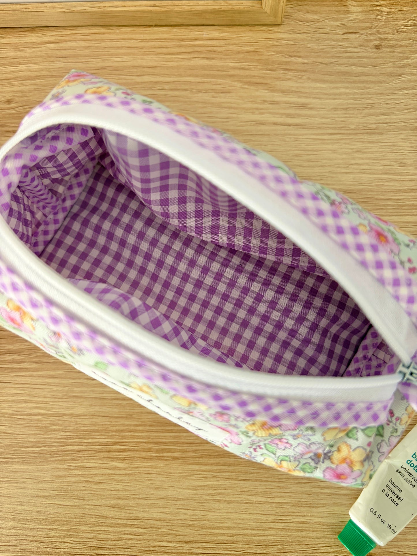 Primrose Colorblock Bag - Purple/Purple Gingham