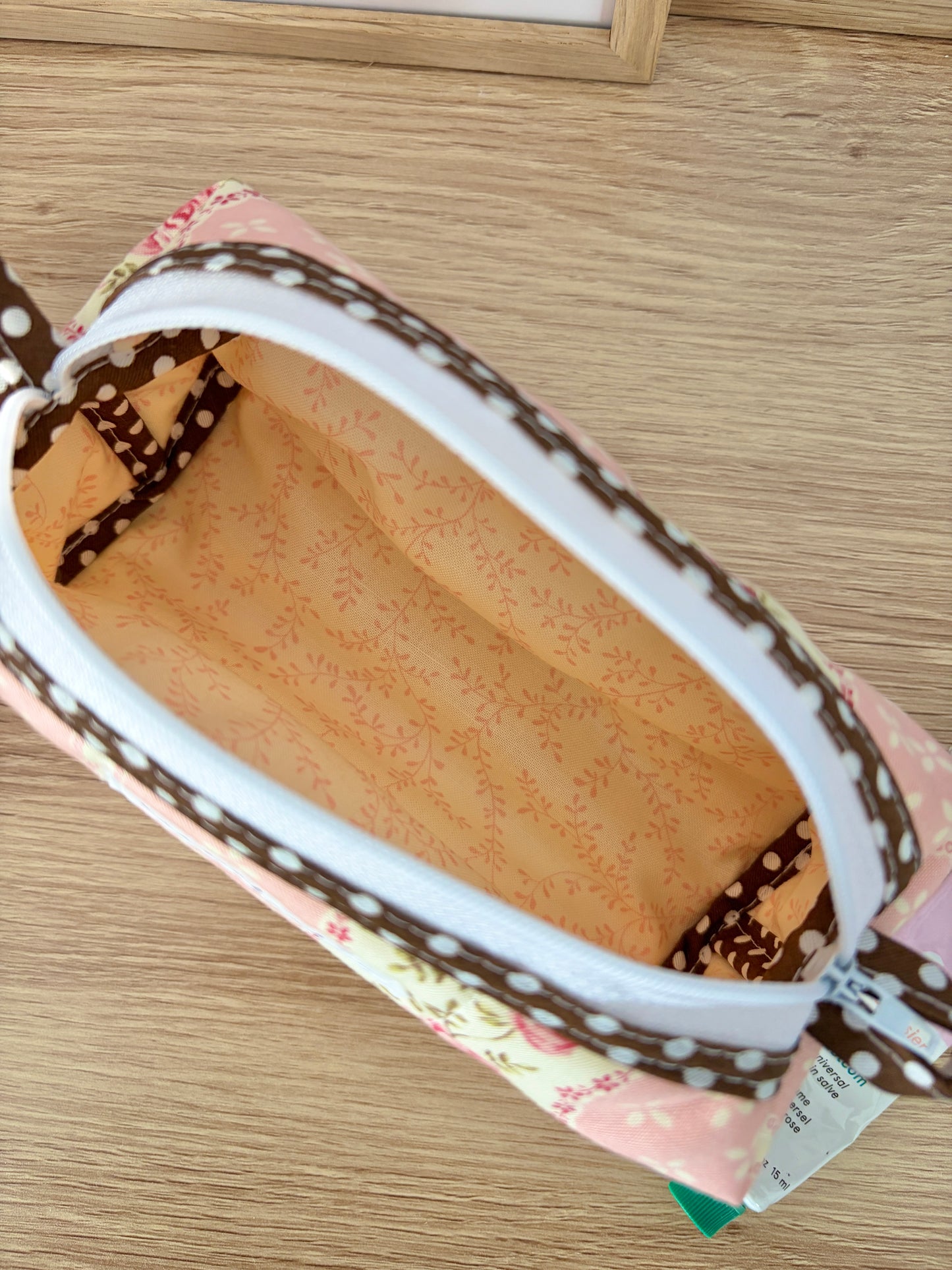 Pink & Yellow Floral Colorblock Bag - Brown/Yellow Floral
