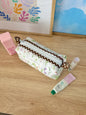 Purple Wildflower Colorblock Bag - Brown/Green Gingham