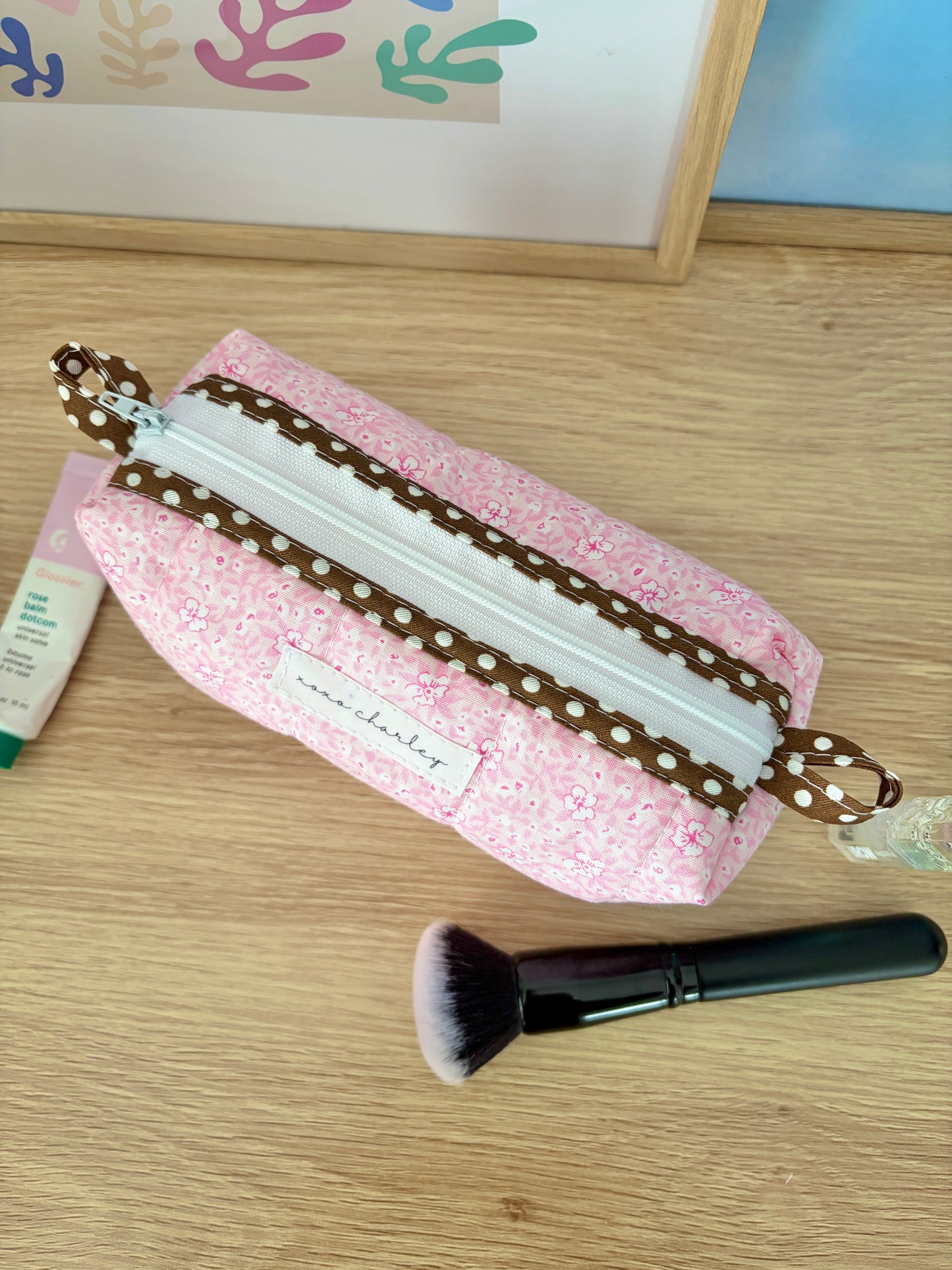 Pink Hawaiian Colorblock Bag - Brown/White