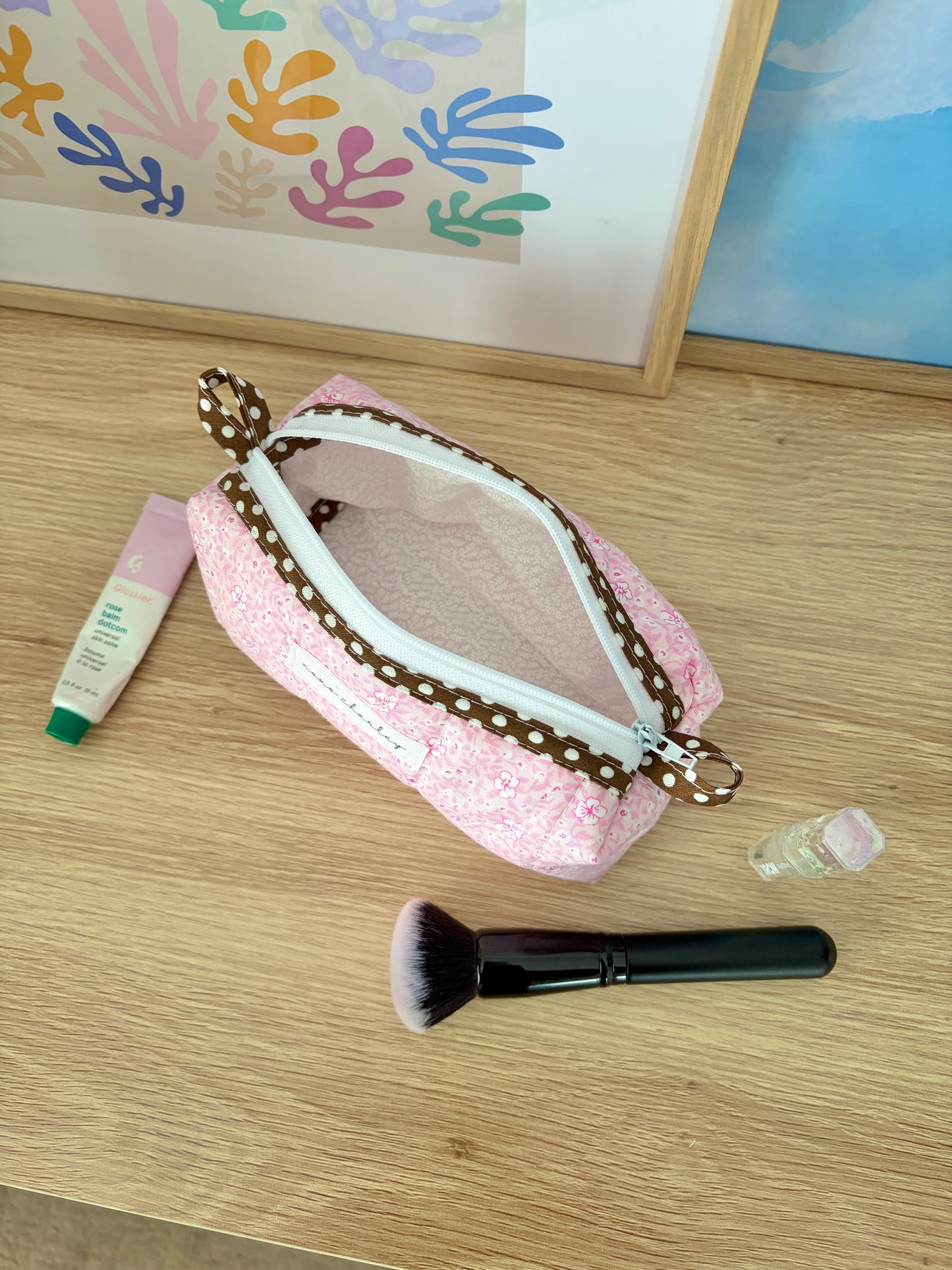 Pink Hawaiian Colorblock Bag - Brown/White