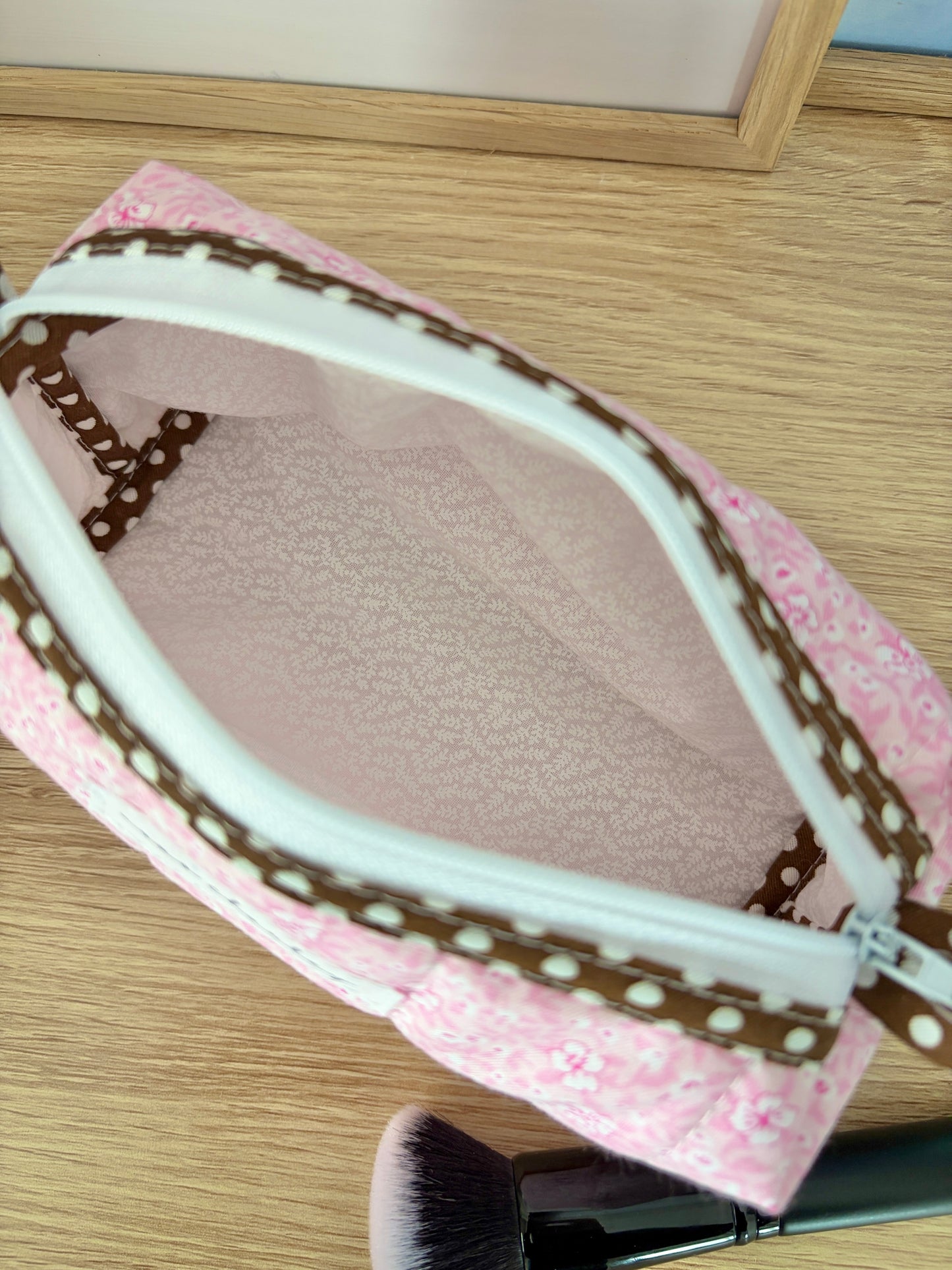 Pink Hawaiian Colorblock Bag - Brown/White