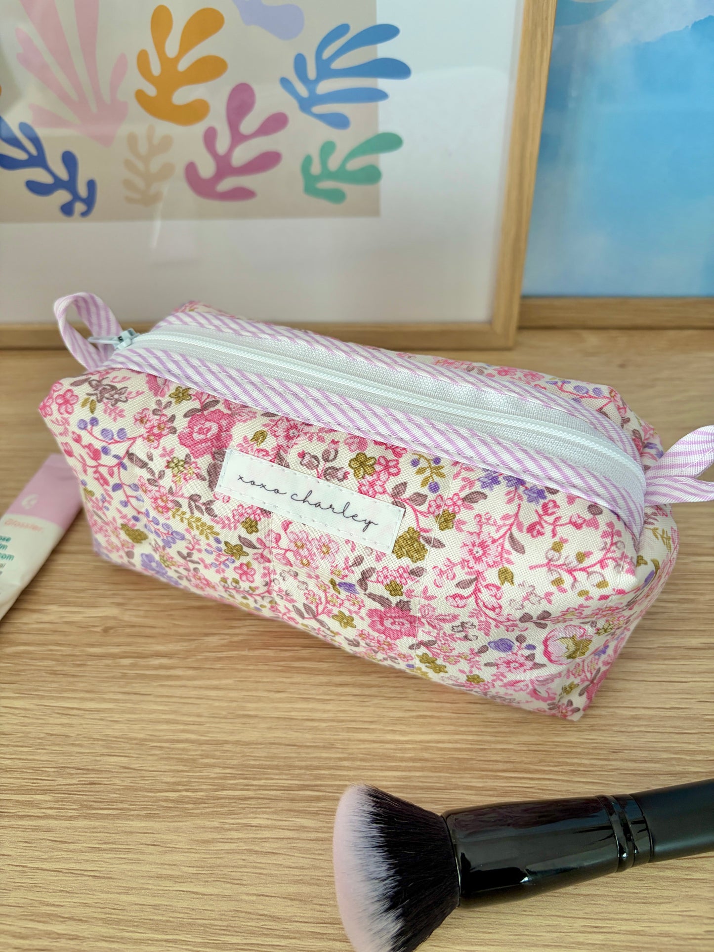Ditsy Picnic Pink Colorblock Bag - Pink/Ditsy Picnic