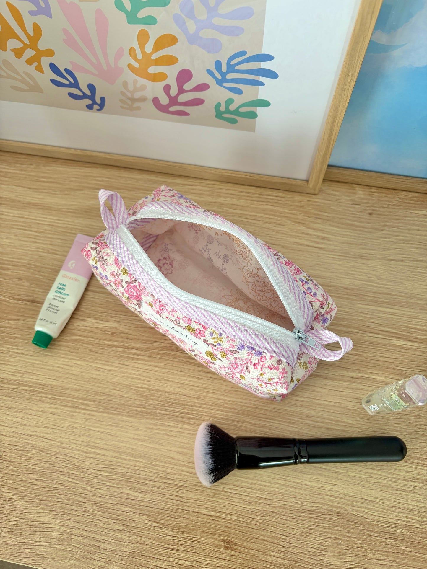 Ditsy Picnic Pink Colorblock Bag - Pink/Ditsy Picnic