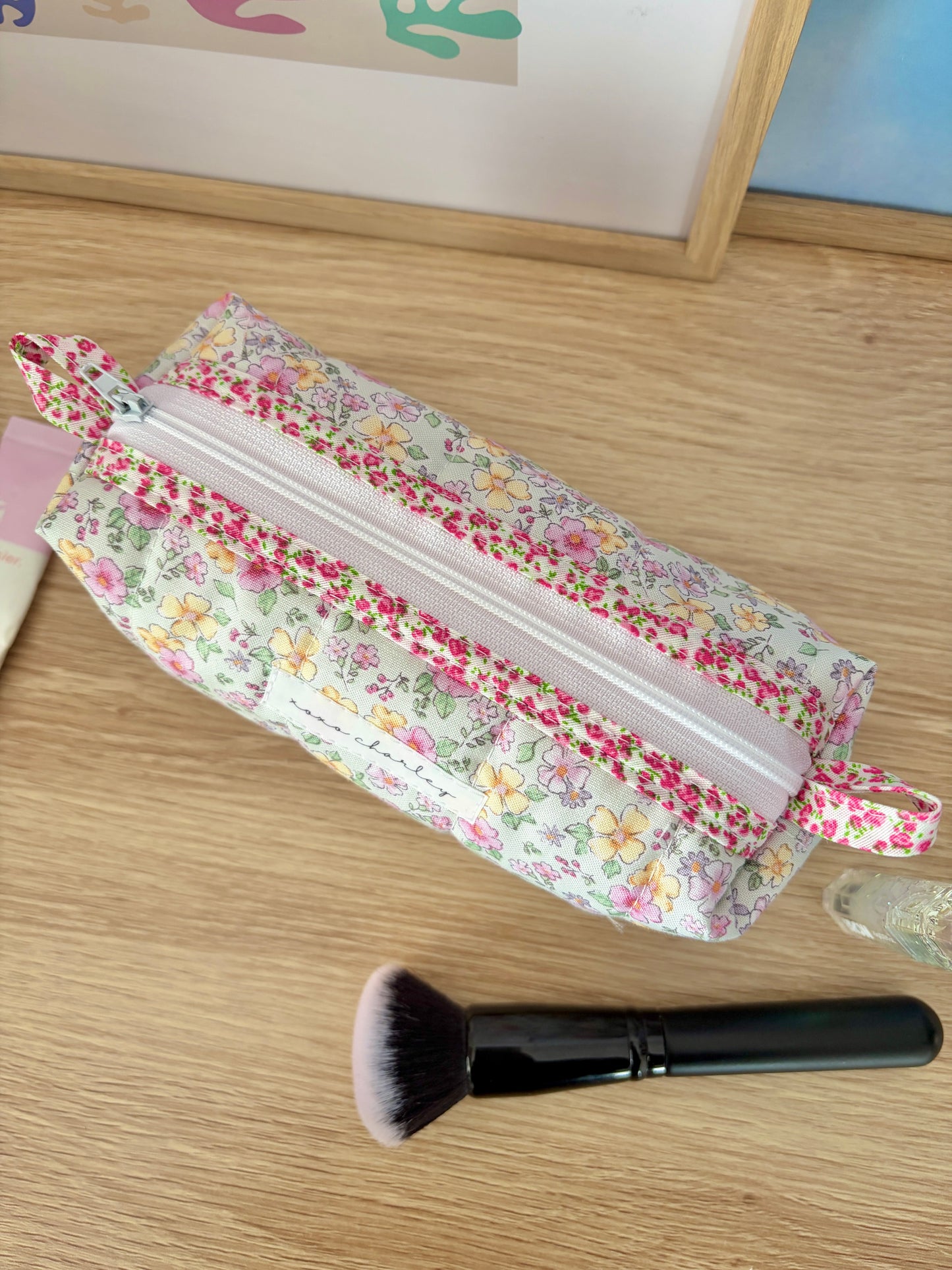 Primrose Colorblock Bag - Pink Floral/Pink Gingham