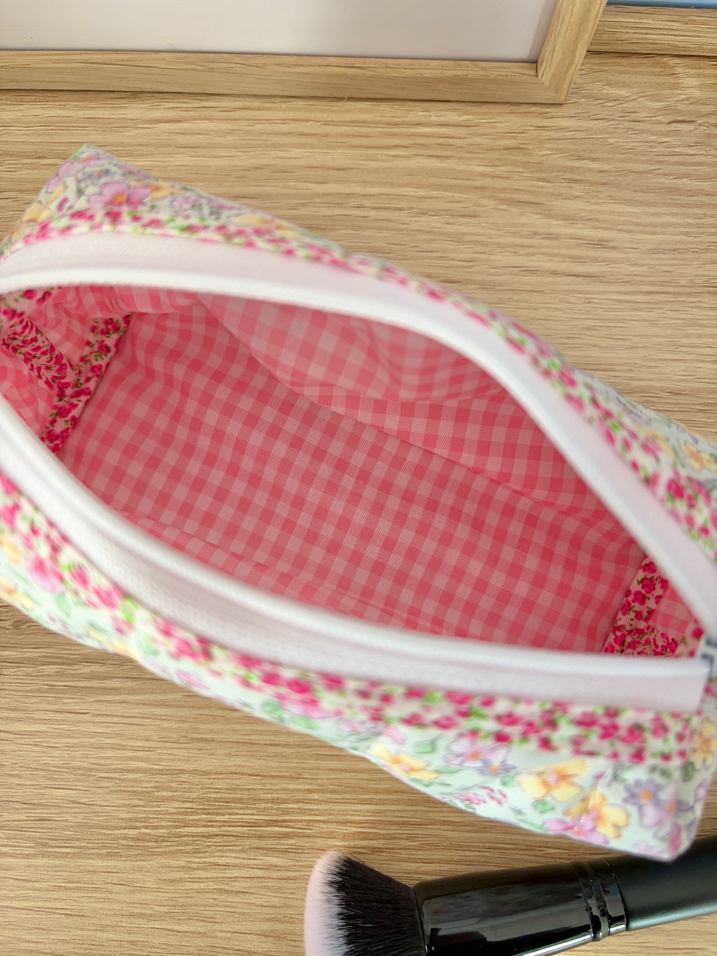 Primrose Colorblock Bag - Pink Floral/Pink Gingham