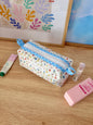 Mini Colorful Flowers Colorblock Bag - Blue/Purple Gingham
