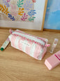 Pink & White Stripes Colorblock Bag - Pink Floral/White