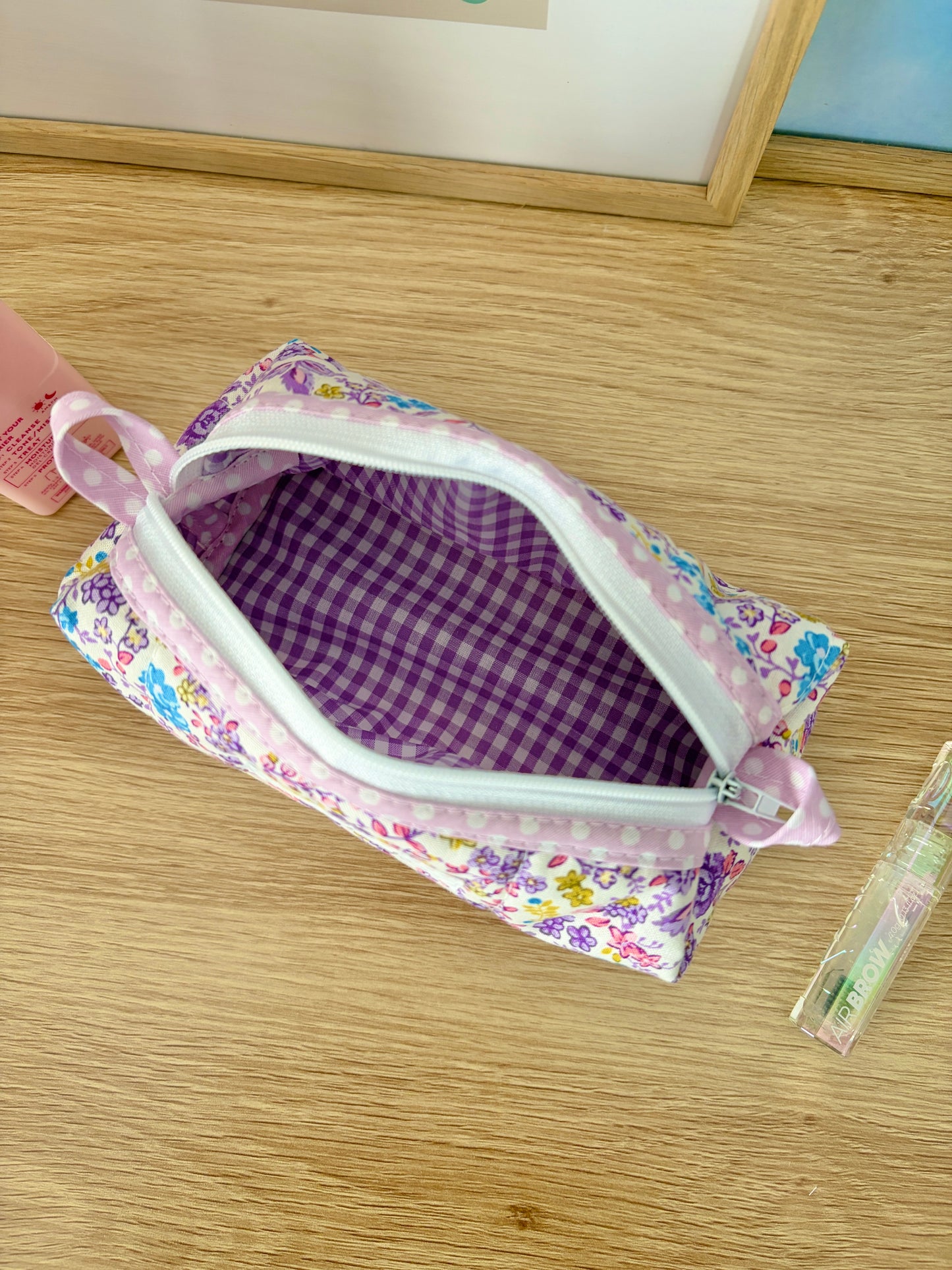 Ditsy Picnic Purple Colorblock Bag - Purple/Purple Gingham
