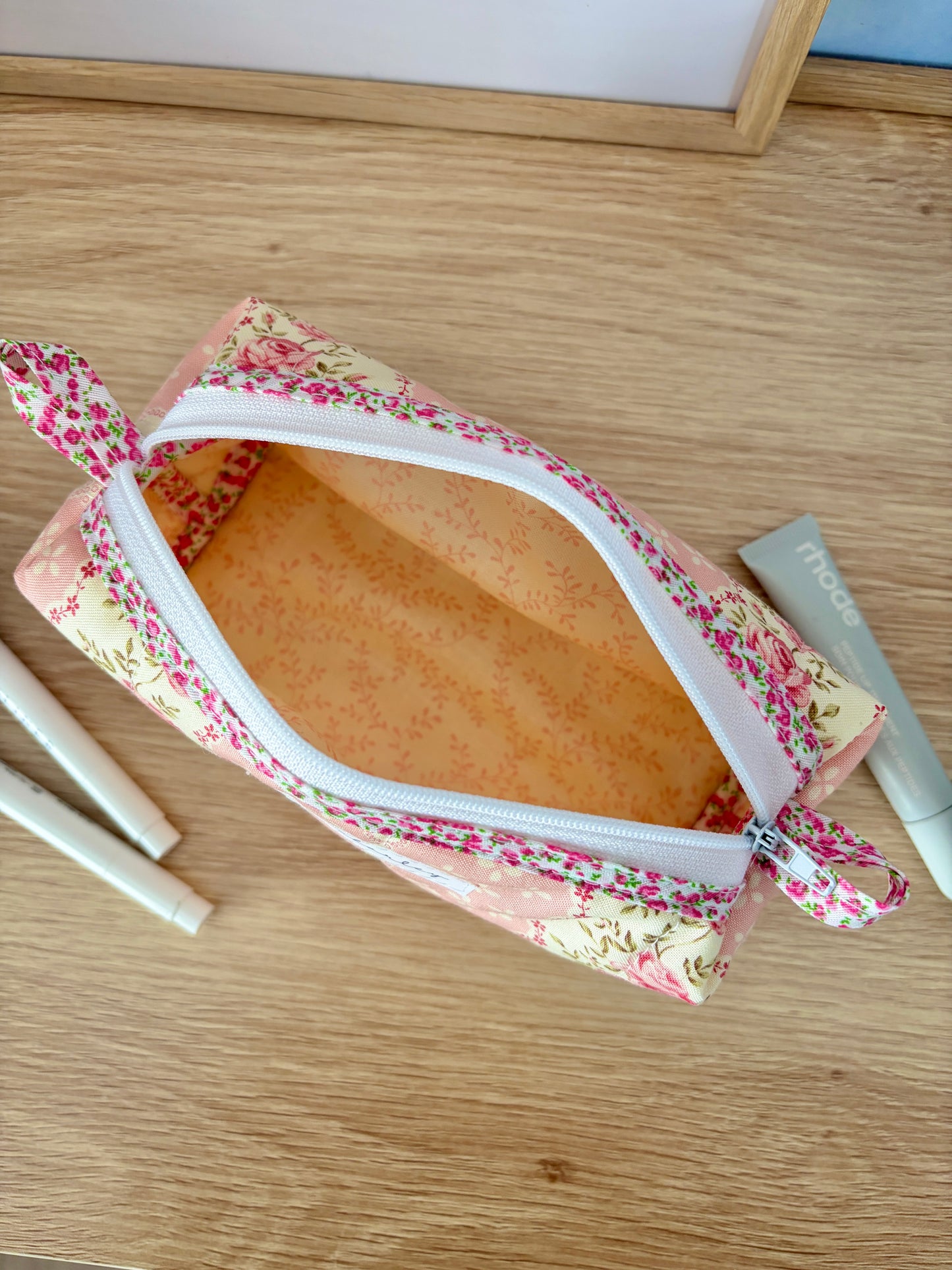 Pink & Yellow Floral Colorblock Bag - Pink Floral/Yellow Floral