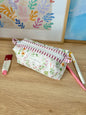 Purple Wildflower Colorblock Bag - Purple/White