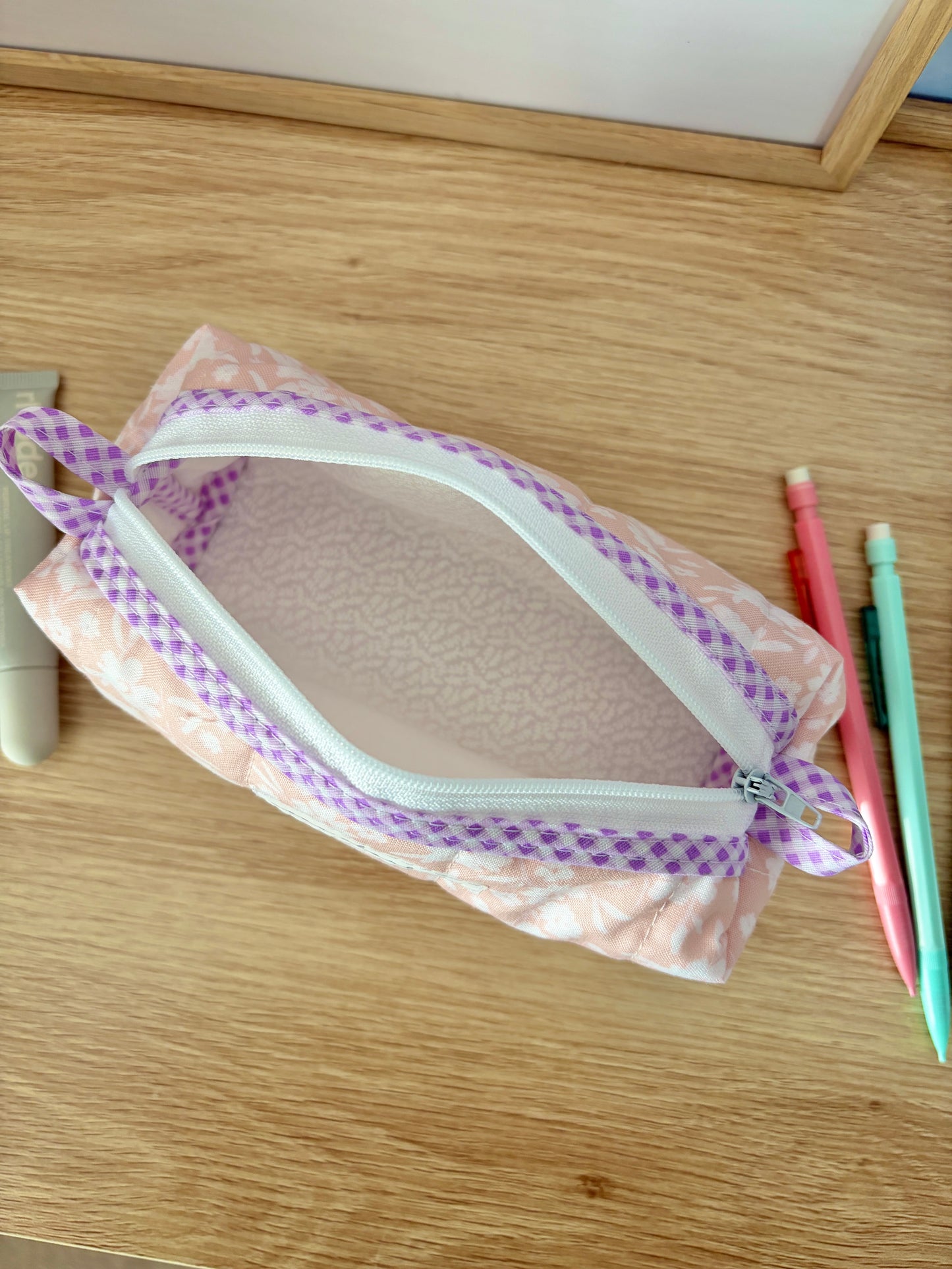 The Floral Ballerina Colorblock Bag - Purple/White