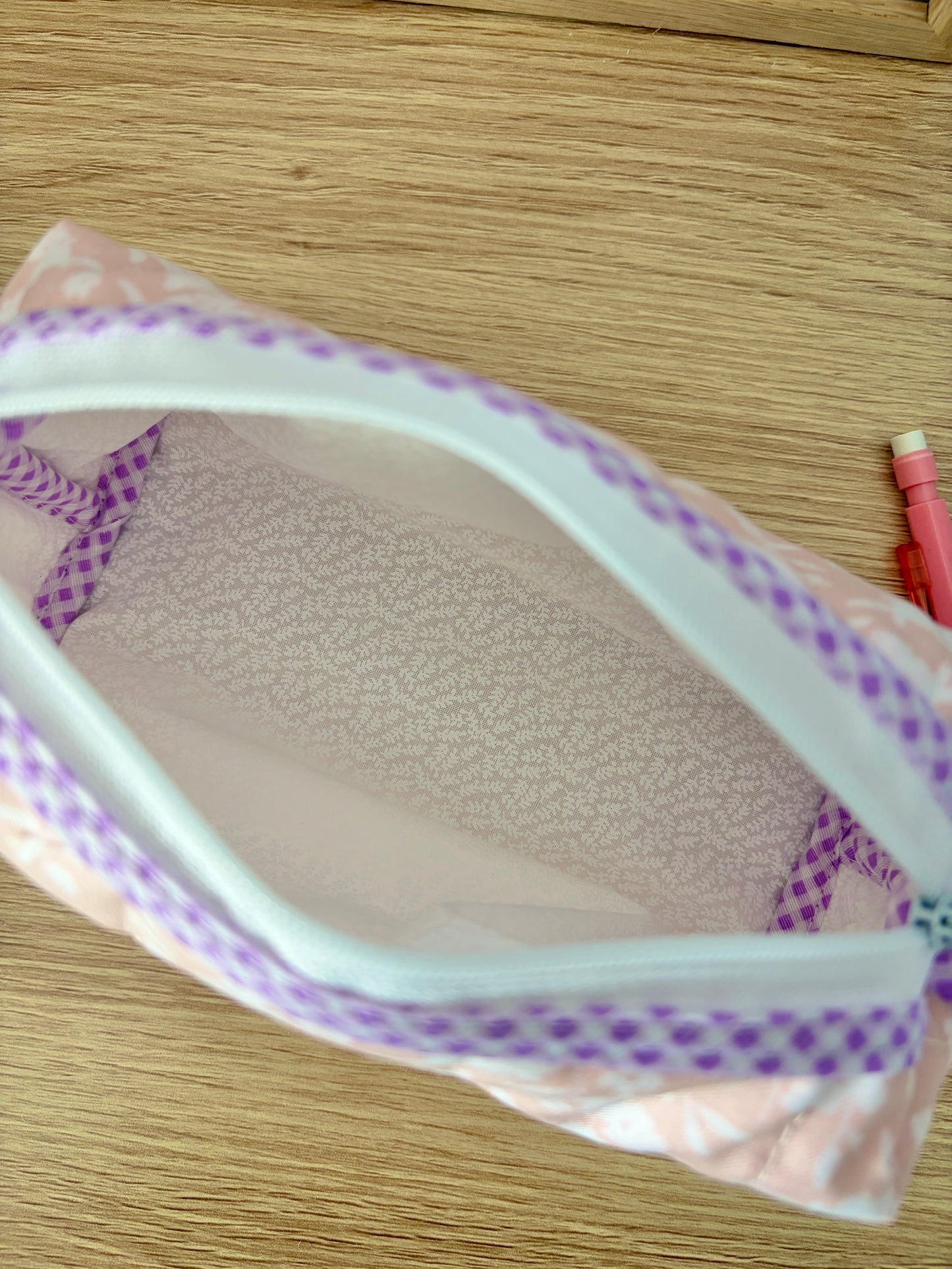 The Floral Ballerina Colorblock Bag - Purple/White