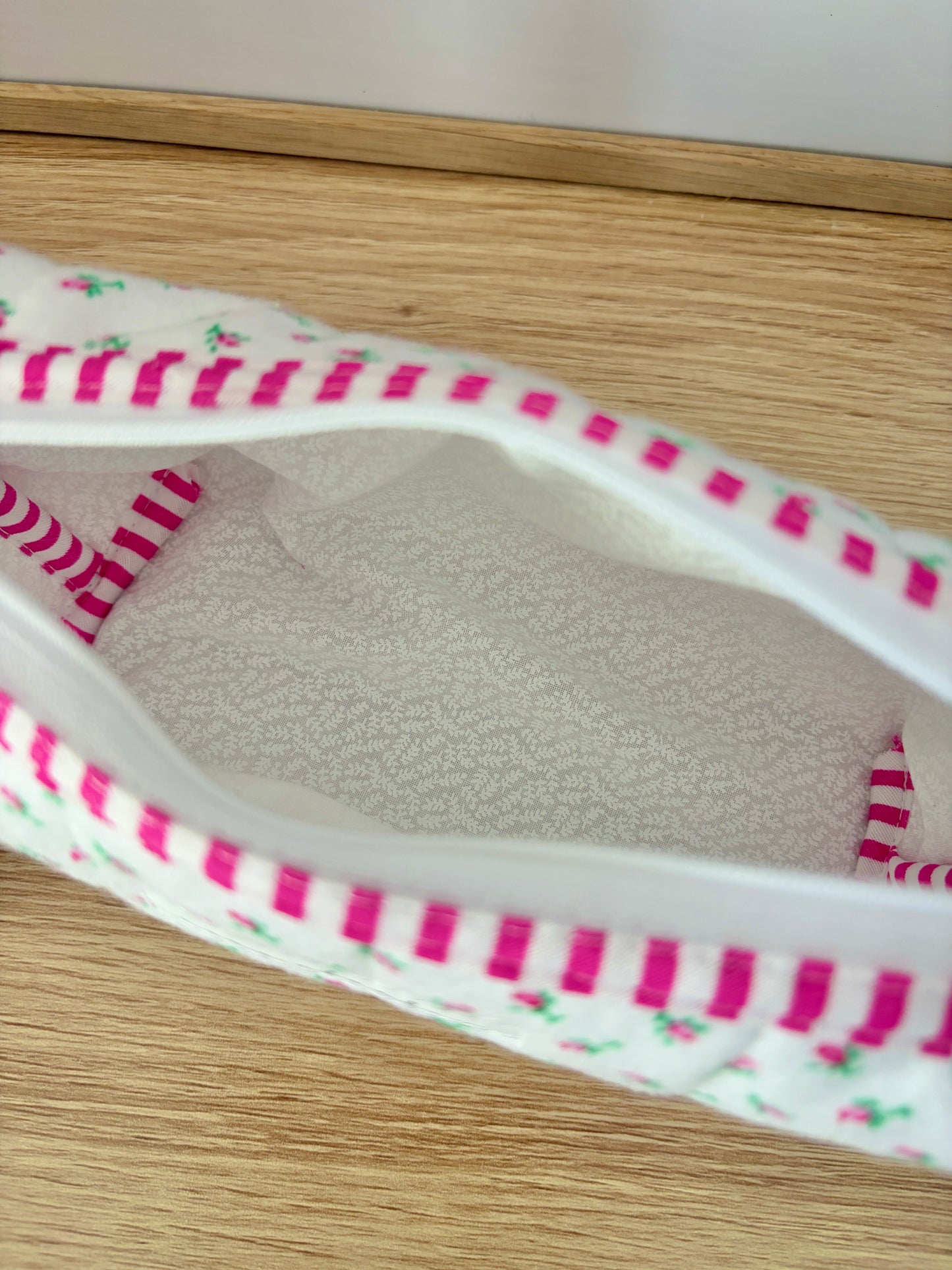 The Mini Roses Colorblock Bag - Pink/White