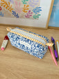 The Royal Blue Floral Colorblock Bag - Yellow/Blue