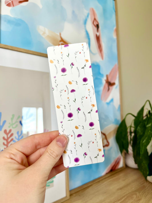Purple Floral Bookmark