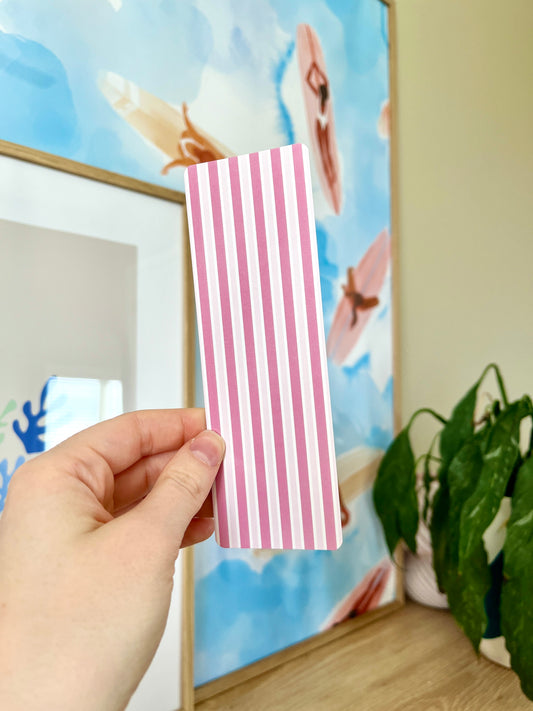 Dark Purple Striped Bookmark