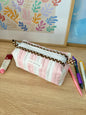 The Pink & White Stripe Colorblock Bag - Brown/Purple Gingham