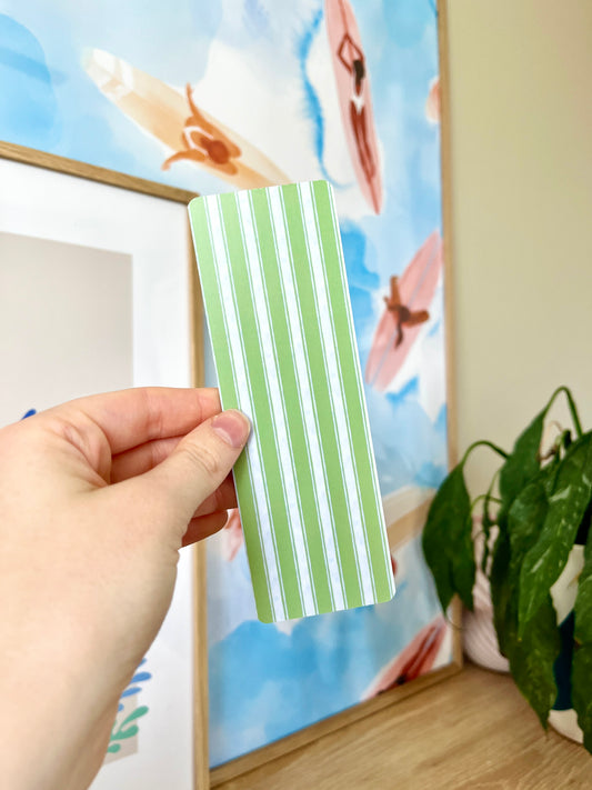 Green and Blue Striped Bookmark