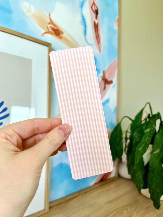 Pink and Yellow Striped Bookmark