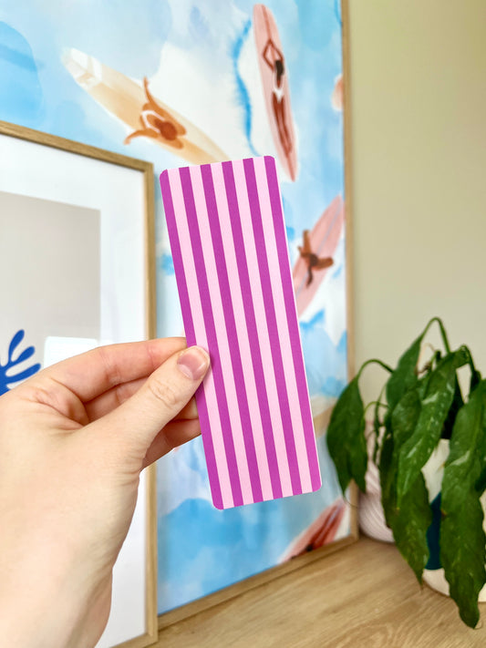 Purple Large Striped Bookmark