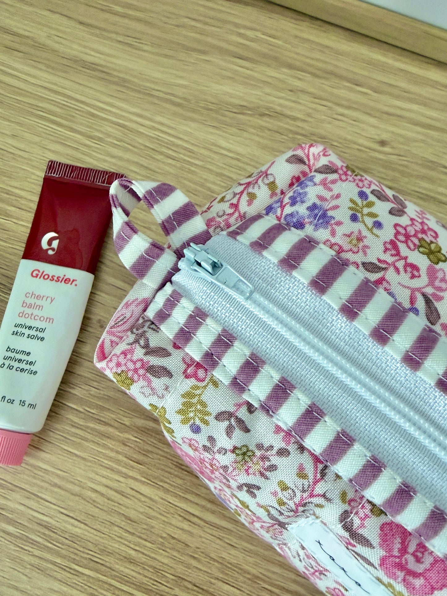 The Ditsy Picnic Pink Colorblock Bag - Purple/Mini Flowers