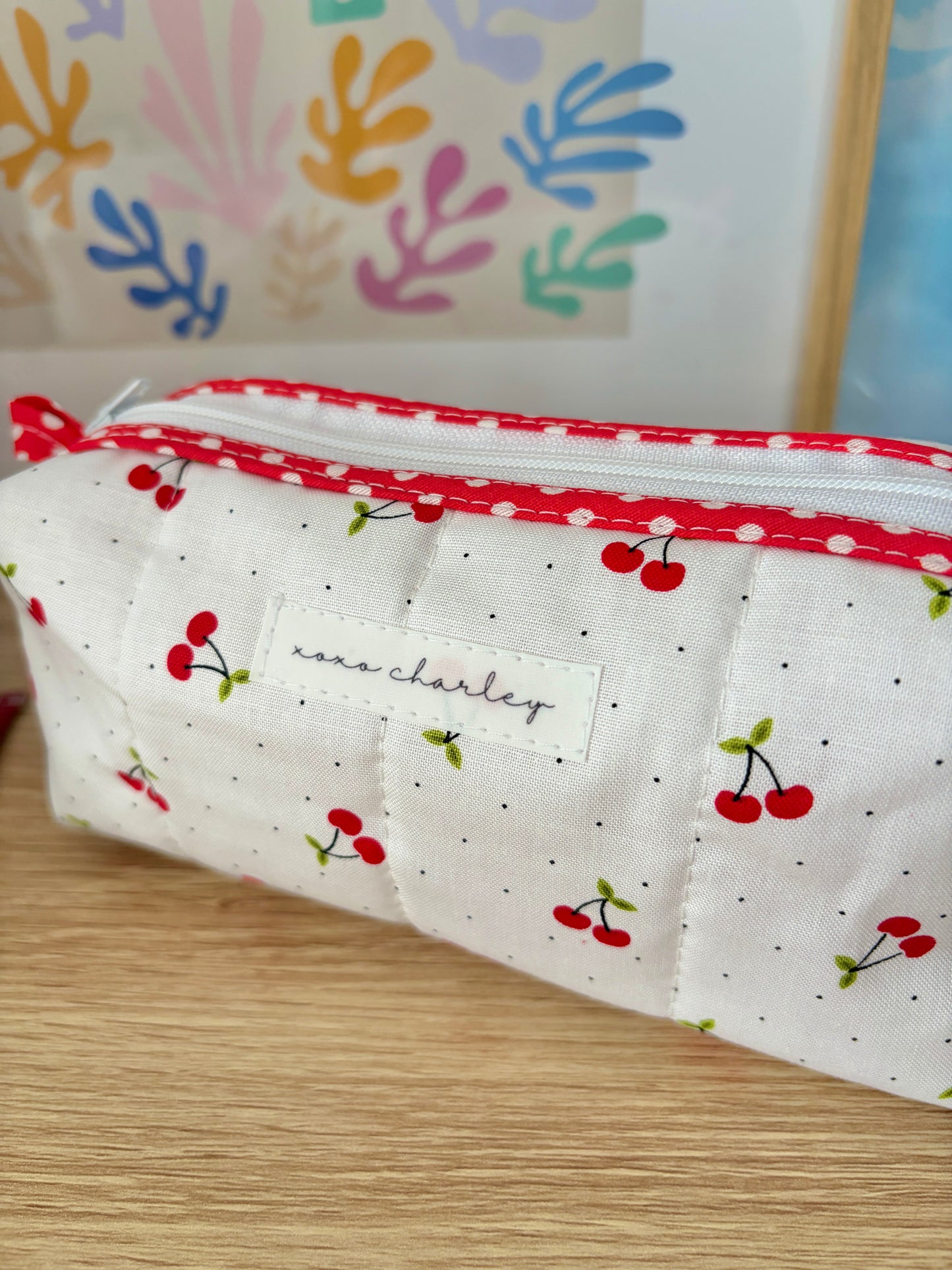 The Cherry Red Colorblock Bag - Red/Red Gingham