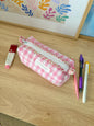 The Pink Gingham Colorblock Bag - Pink Floral/White