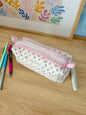 The Mini Roses Colorblock Bag - Pink/Pink Gingham