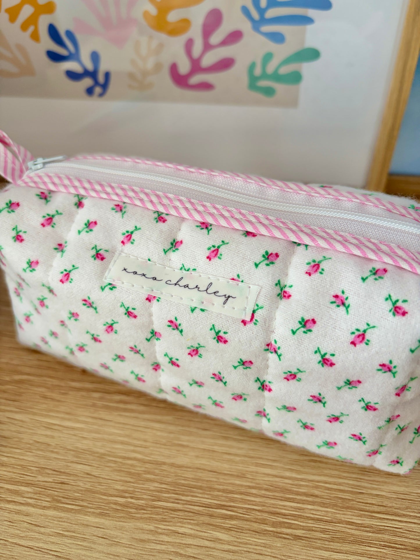 The Mini Roses Colorblock Bag - Pink/Pink Gingham