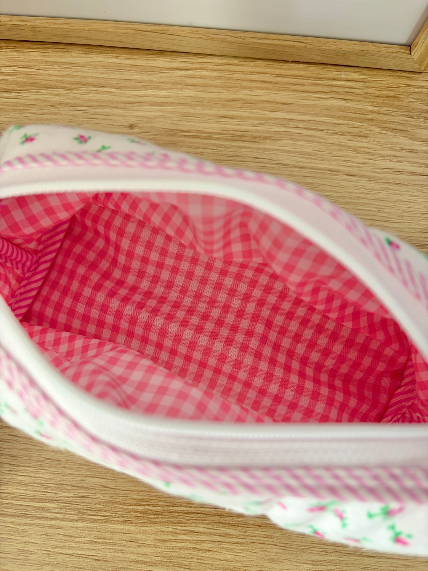 The Mini Roses Colorblock Bag - Pink/Pink Gingham