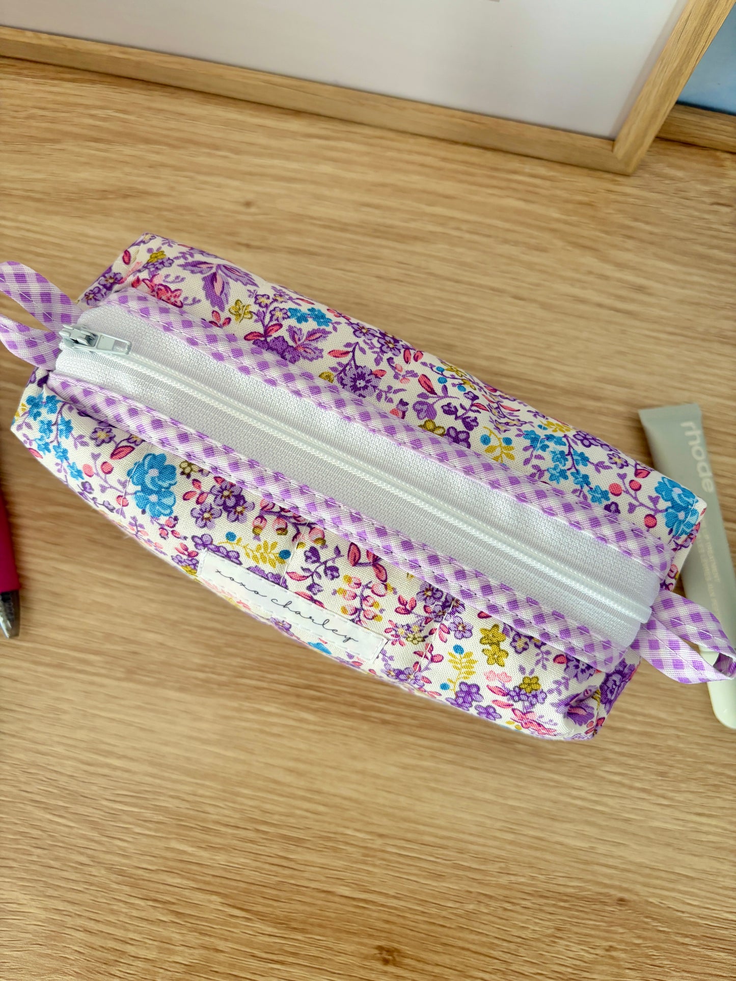 The Ditsy Picnic Purple Colorblock Bag - Purple/White