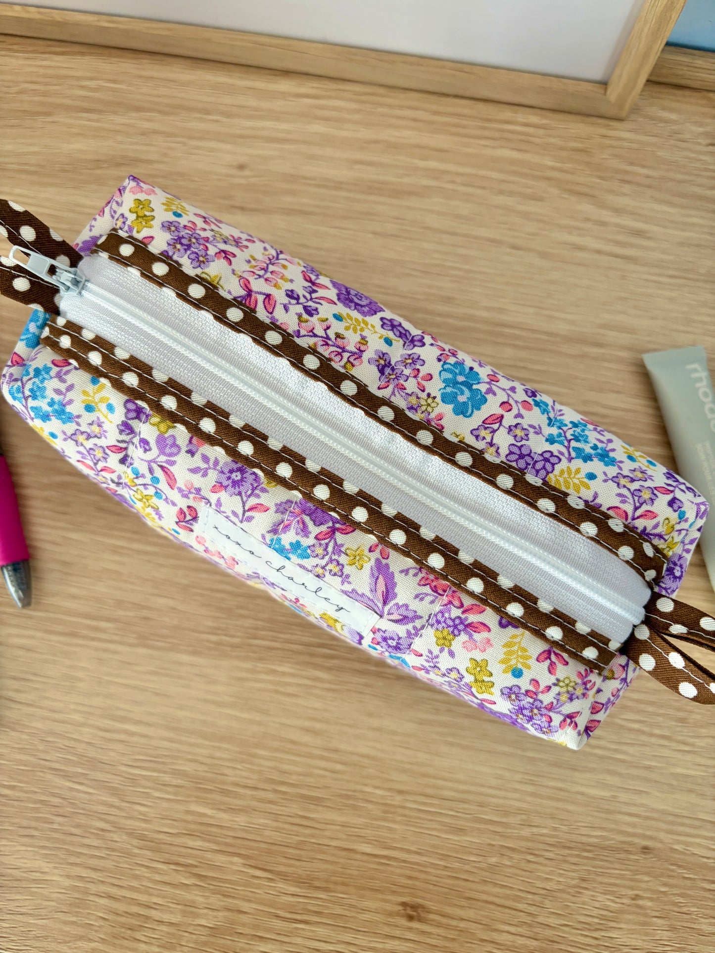 The Ditsy Picnic Purple Colorblock Bag - Purple/Ditsy Picnic